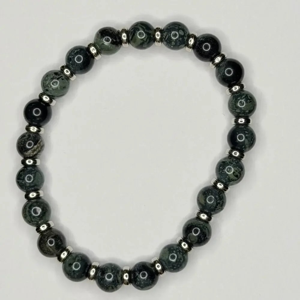 Kambaba Jasper bracelet stretchy handmade